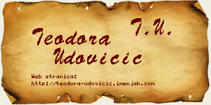 Teodora Udovičić vizit kartica